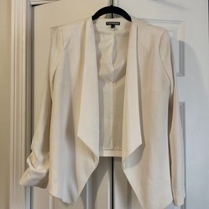 Ivory cropped blazer from express! Super cute for work or fancier event.